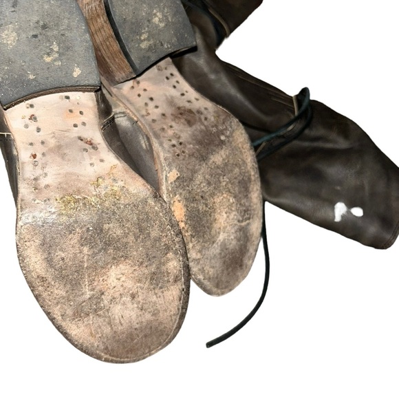 FREEBIRD by Steven Carolina Boots Brown Leather Over The Knee Distressed tall 8 - Picture 9 of 9